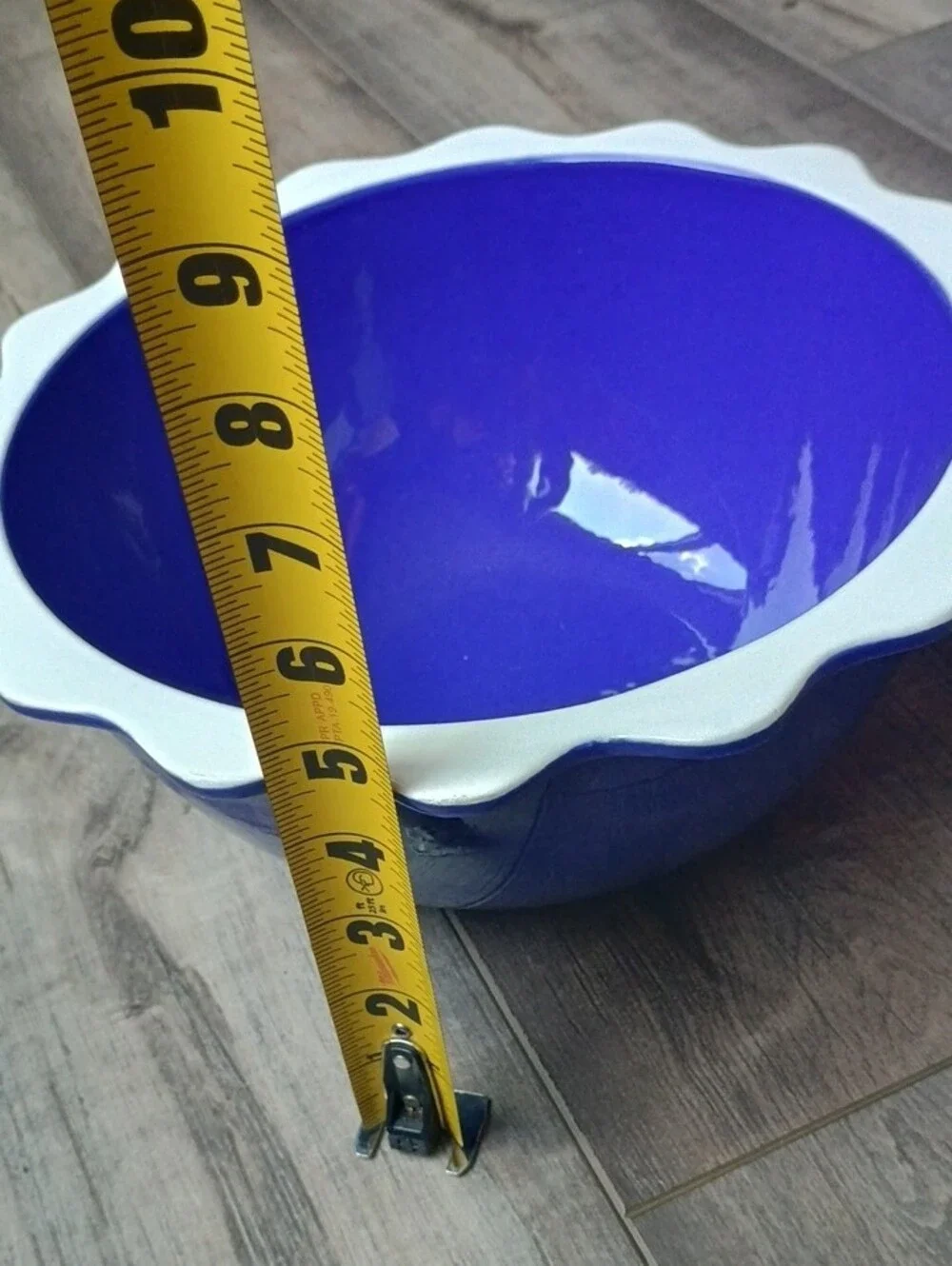 Blue and White Mixing Bowl - Durable Kitchen Serving Bowl